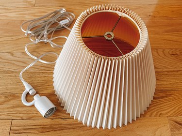 Choose the right light socket for your particular pleated lamp shade.