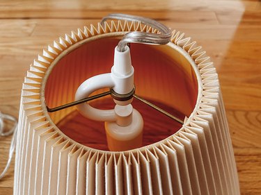 Install the wired light socket on your pleated shade.