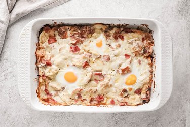 Baked croque madame casserole