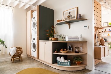 hunker house laundry room with miele washer and dryer