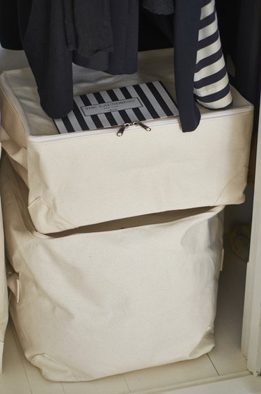 zippered canvas blanket storage bags