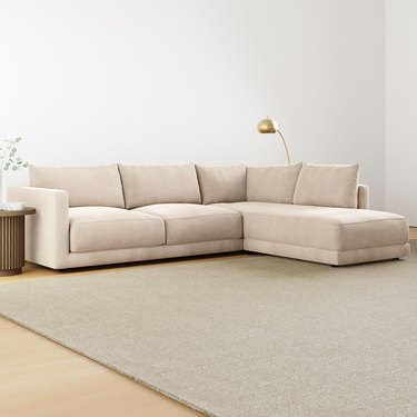 large tan sectional