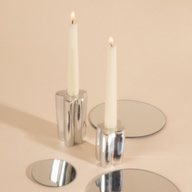McMullin & Co. Chrome Candlestick Holders