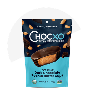 ChocXO 70% Cacao Dark Chocolate Peanut Butter Cups