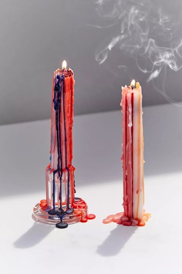 colorful drip candles
