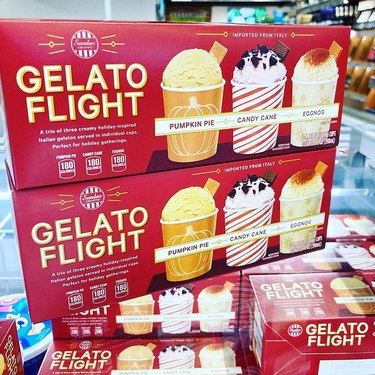 Holiday gelato flight at Aldi