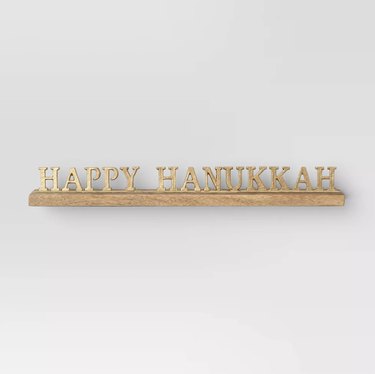 hanukkah gold sign