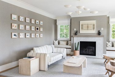 gray and beige living room