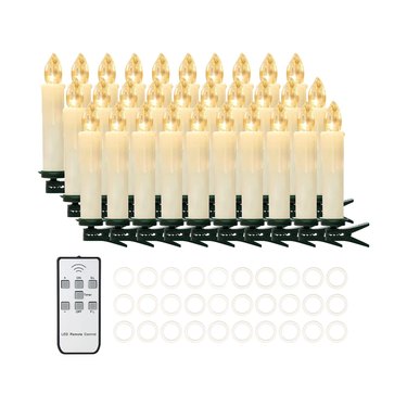 Daord 30-Piece Flameless LED Taper Candles With Remote