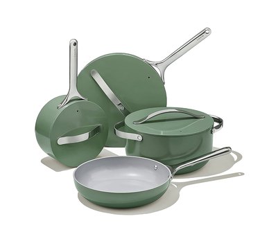 sage green cookware set