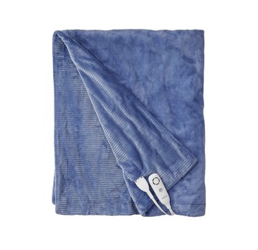 blue heated blanket