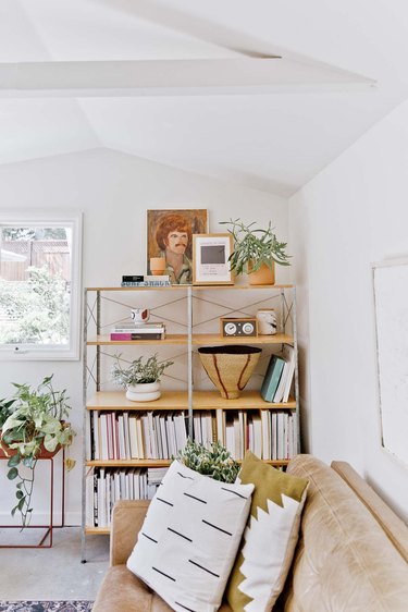 Book shelf with neutral palette