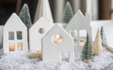 DIY clay holiday village