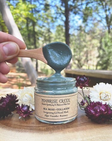Sea Moss and Collagen face mask from Moonrise Creek.