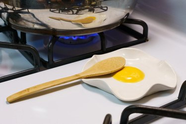 Amanda Paints and Pots Fried Egg Spoon Rest