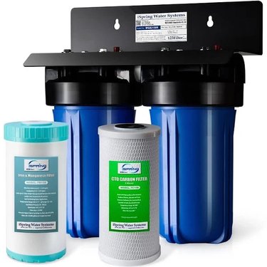 A blue activated carbon system