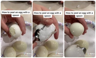 How to peel an egg with a spoon