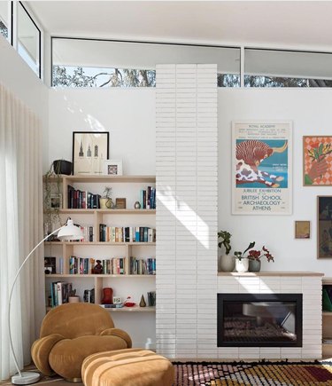 bright library space with clerestory windows