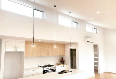 kitchen with clerestory windows that open