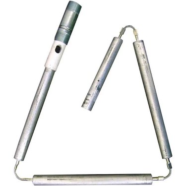 A silver anode rod part