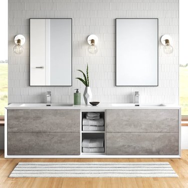 modern bathroom vanity with storage