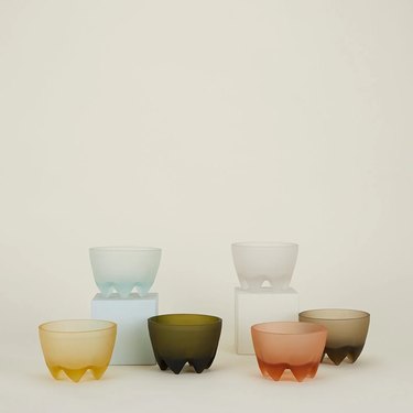 frosted glass vessels