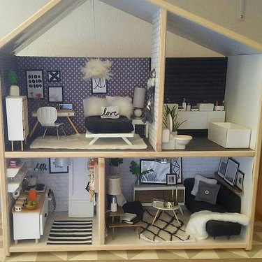 Recycled rooms IKEA Flisat dollhouse