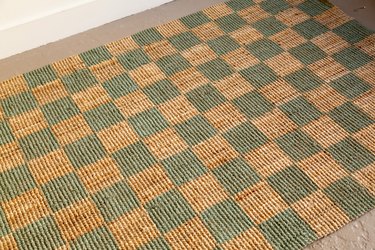 Ikea hack checkerboard jute rug