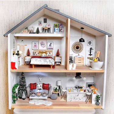 Modern Christmas IKEA Flisat dollhouse