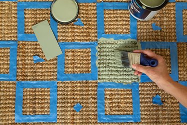 Ikea hack checkerboard jute rug