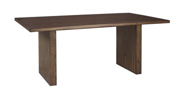 dark wood dining table