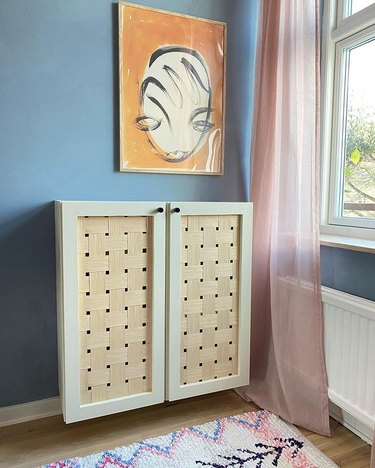IKEA Ivar cabinet with a hatch motif