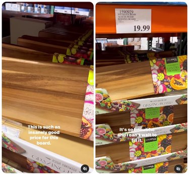 Acacia grazing board at Costco