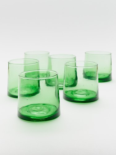 Rentrayage Le Verre Beldi Green Glass Medium Tumblers