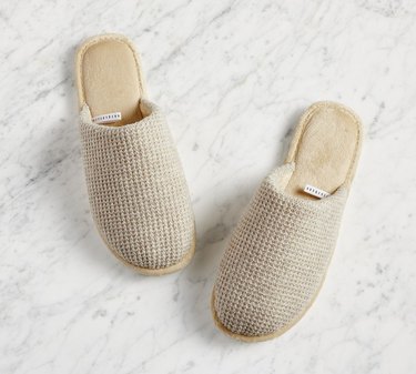 Pottery Barn Oatmeal Cozy Thermal Slippers