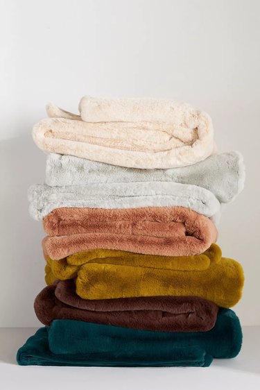 fuzzy colorful blankets