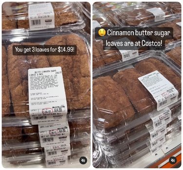 Cinnamon butter sugar loaves at Costco