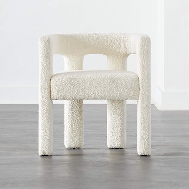 CB2 Stature Ivory Dining Armchair