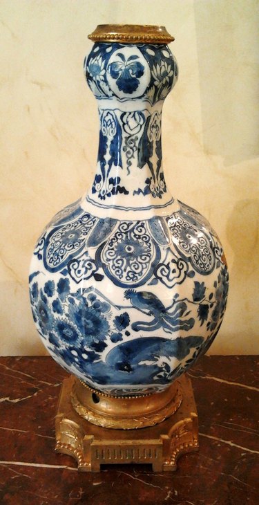 A 17th-century Delft oil lamp