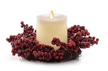 Luminara Berries and Candle Centerpiece