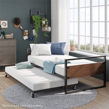 Zinus bamboo and metal daybed and trundle