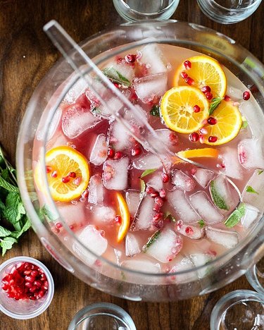 Foodie Crush's Pomegranate and Orange Champagne Punch