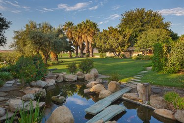 Koi pond at a Frank Lloyd Wright house