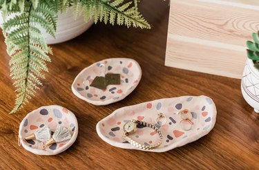 Clay terrazzo inspired dishes.