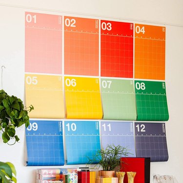colorful wall calendar