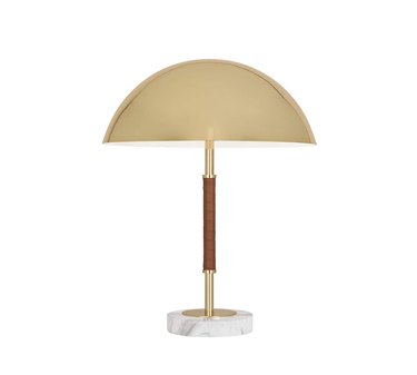 polished brass dome lamp