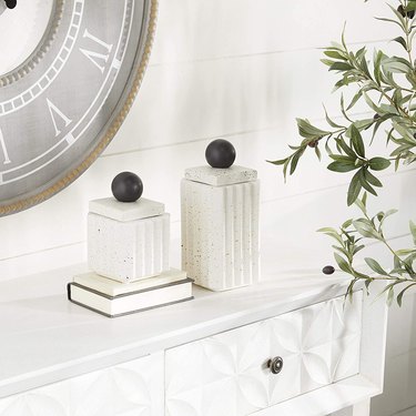 Litton Lane White Stoneware Contemporary Decorative Jars