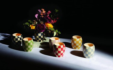 colorful checkered candles