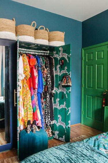 closet doors with removable wallpaper