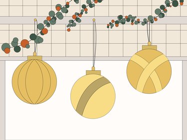 illustration of three ornaments